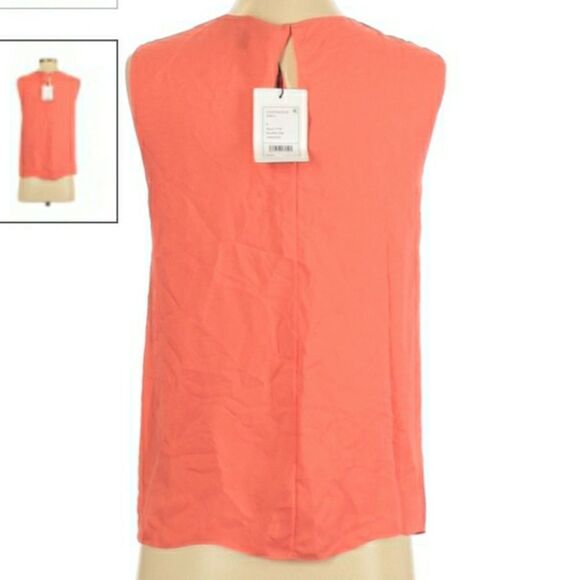 Theory Sleeveless Neon Pink Top Sz P - Picture 3 of 4